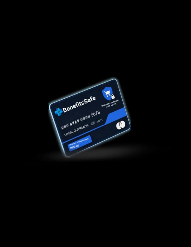 BenefitsSafe virtual card with merchant lock